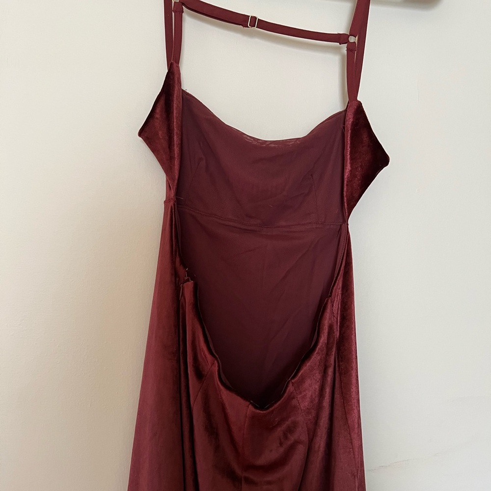 Free People Strappy Burgundy Elegant Dress - Picture 3 of 5